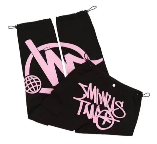 Minus two cargo pants Pink black - Mystyletoday
