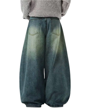 MST Alley 90’s Wide-Leg Baggy Jeans Vintage Blue
