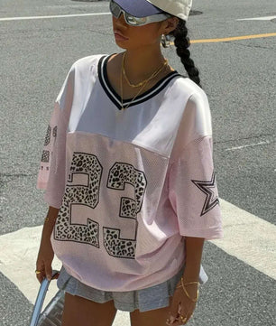 MST Alley 90’s 2.3 Oversized T-shirt pink - Mystyletoday