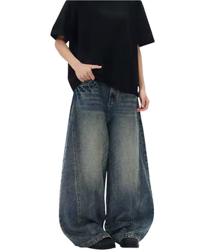 MST Alley 90’s Wide-Leg Baggy Jeans Haze Blue