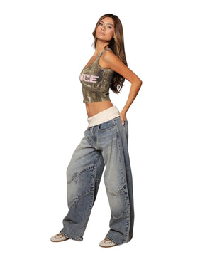 MST Phase 2000s Low Rise Baggy Jeans