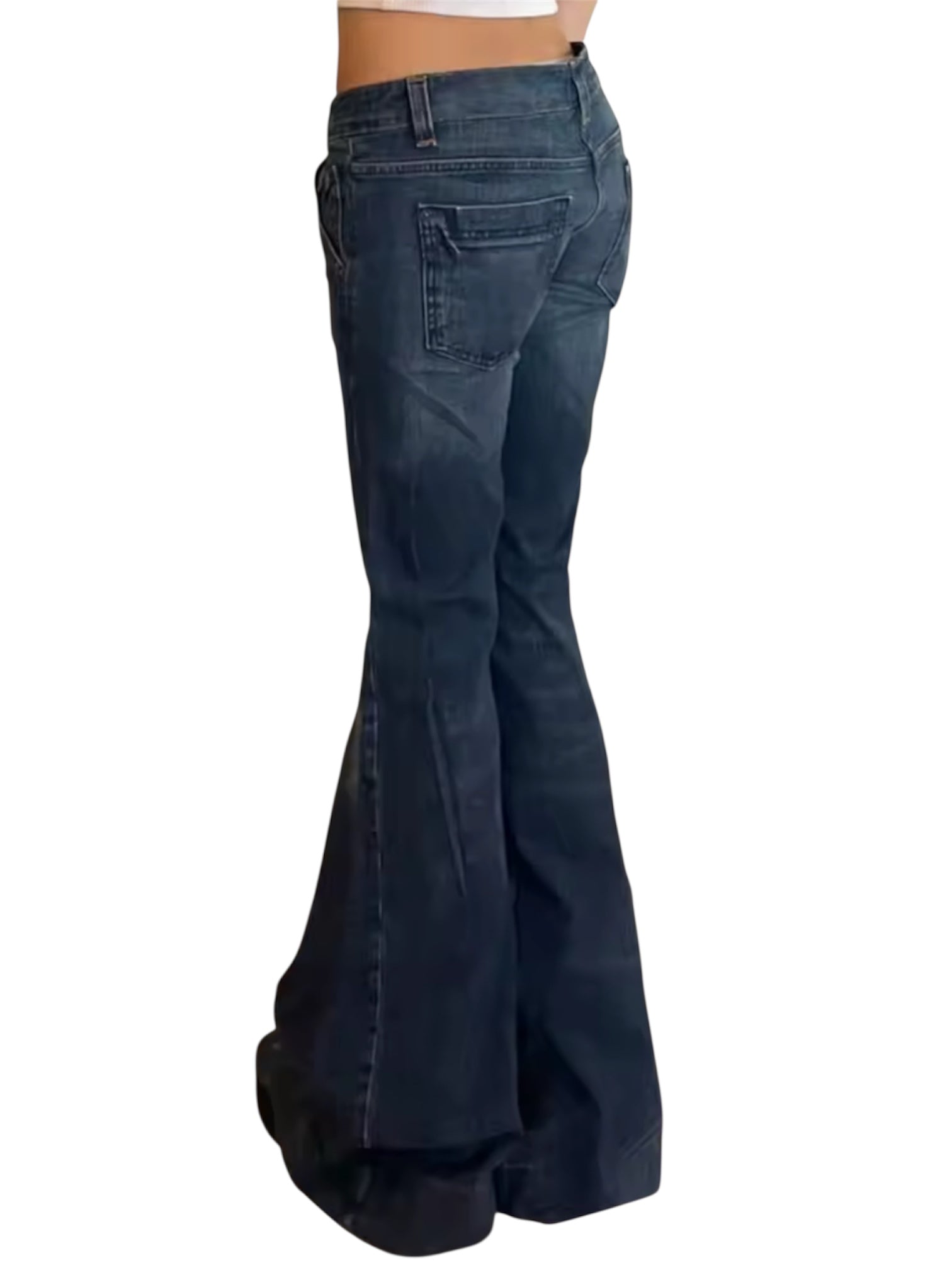 MST Phase 2000s Low Rise Jeans ripped blue