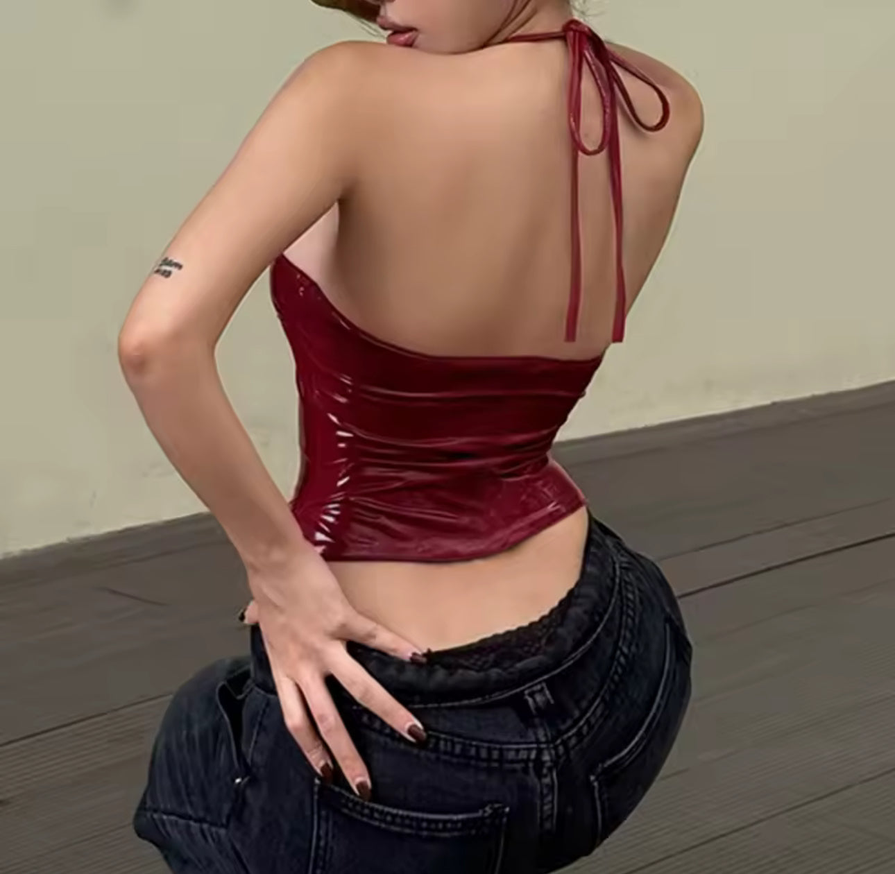 MST Phase 2000s Waist Top Red