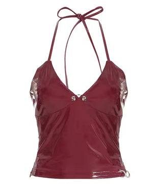 MST Phase 2000s Waist Top Red