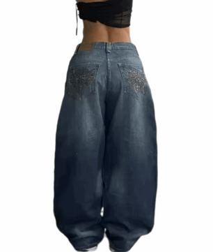 MST Street Era Super Baggy Jeans Blue - Mystyletoday