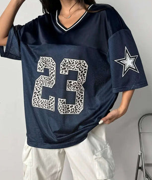 MST Alley 90’s 2.3 Oversized T-shirt Blue - Mystyletoday