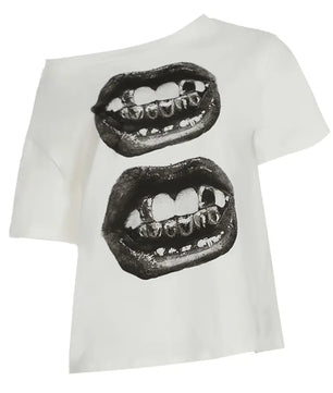 MST Alley 90’s 2.4 off-shoulder T-shirt White