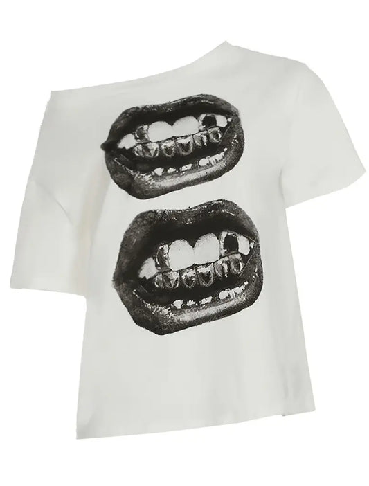 MST Alley 90’s 2.4 off-shoulder T-shirt White