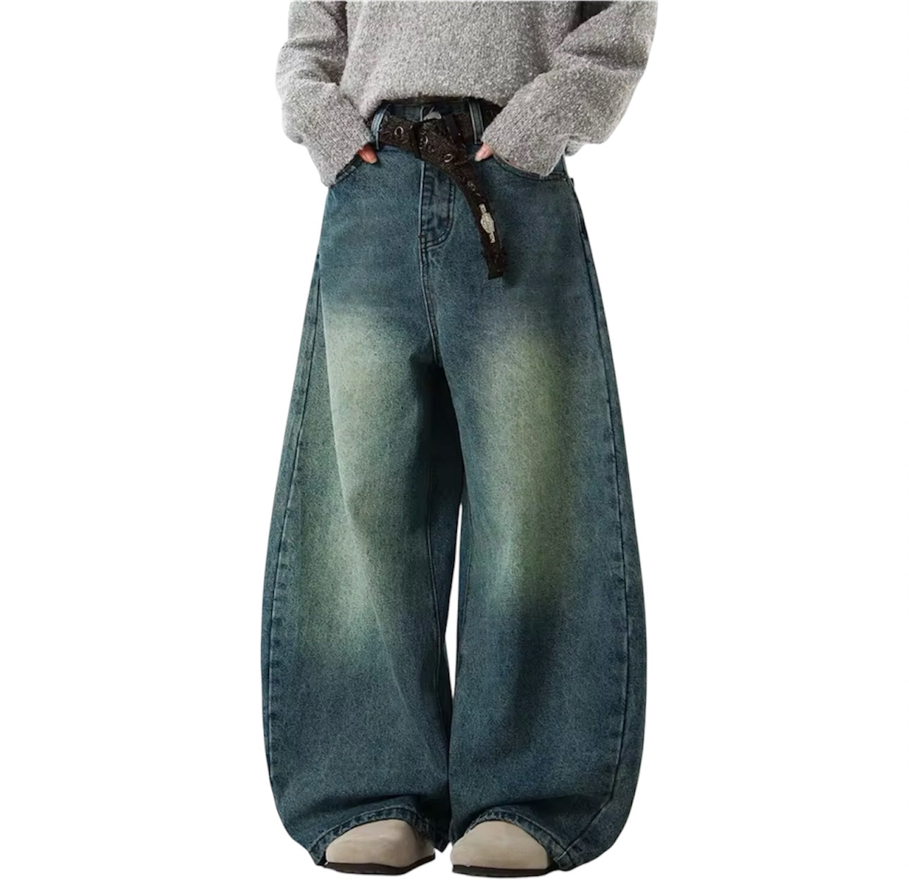 MST Alley 90’s Wide-Leg Baggy Jeans Vintage Blue