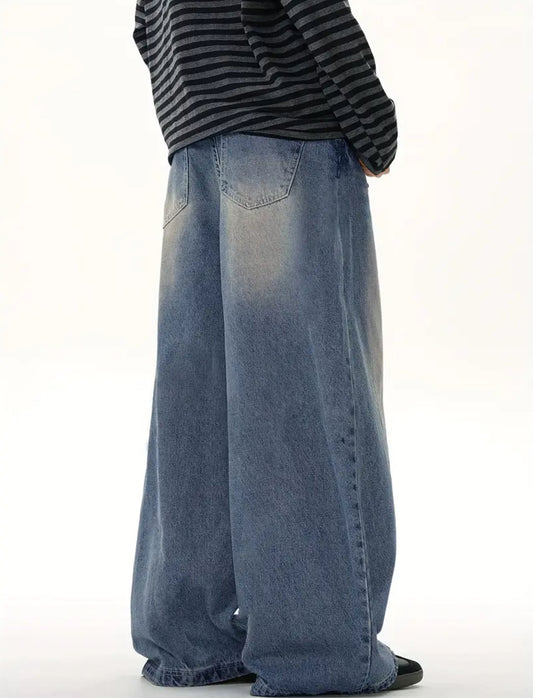 MST Alley 90’s Wide-Leg Baggy Jeans Washed Blue