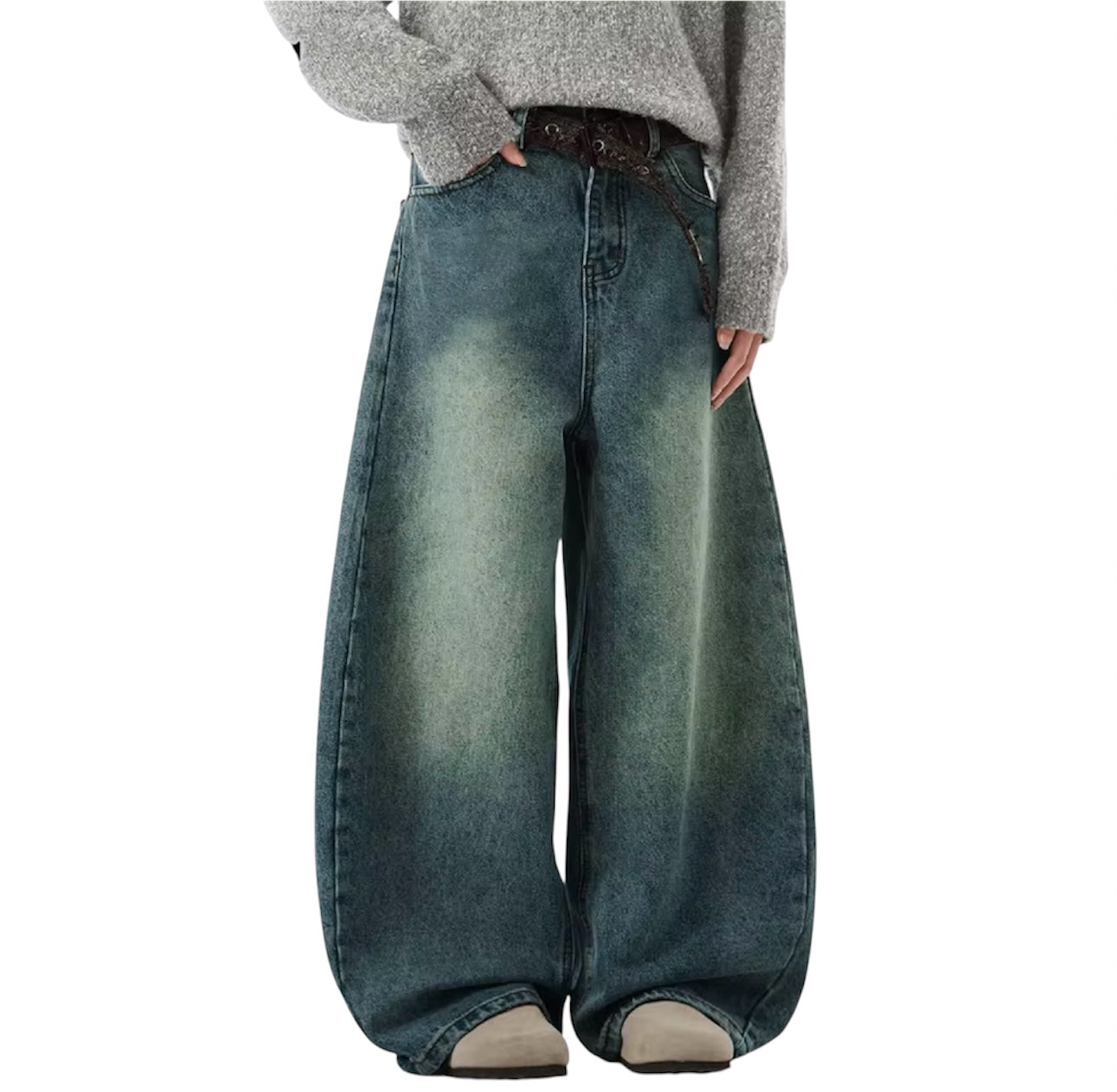 MST Alley 90’s Wide-Leg Baggy Jeans Vintage Blue