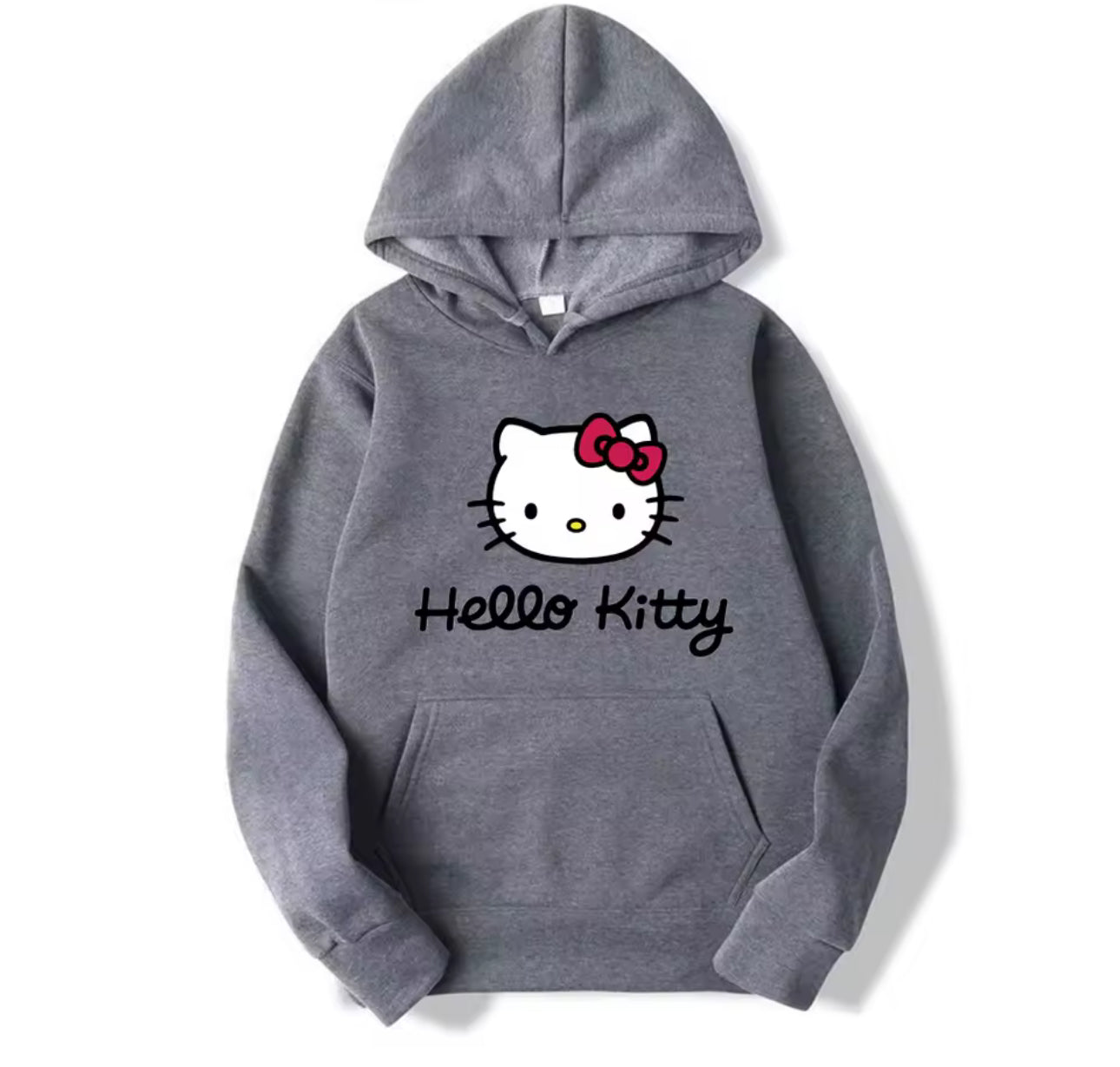 MST Hello kitty Sweat Hoodie Grey - Mystyletoday