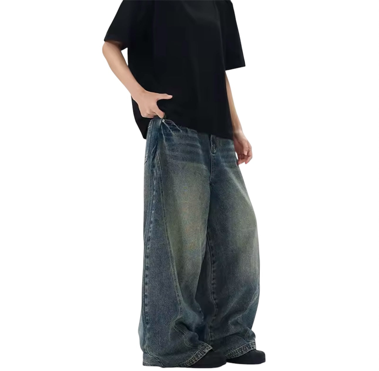 MST Alley 90’s Wide-Leg Baggy Jeans Haze Blue