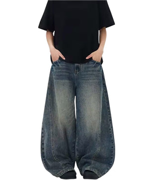MST Alley 90’s Wide-Leg Baggy Jeans Haze Blue