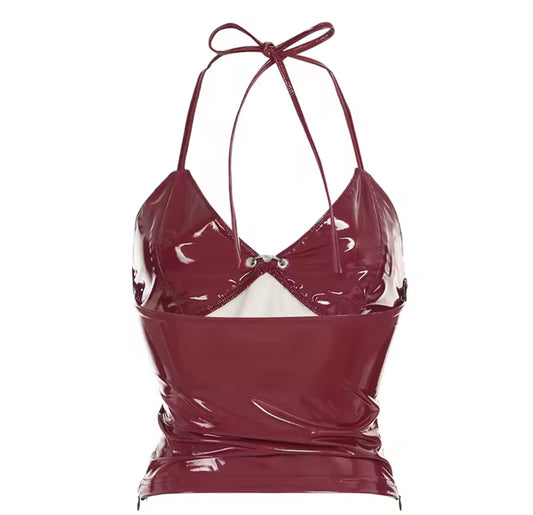 MST Phase 2000s Waist Top Red