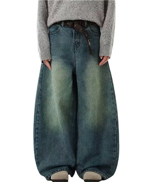 MST Alley 90’s Wide-Leg Baggy Jeans Vintage Blue