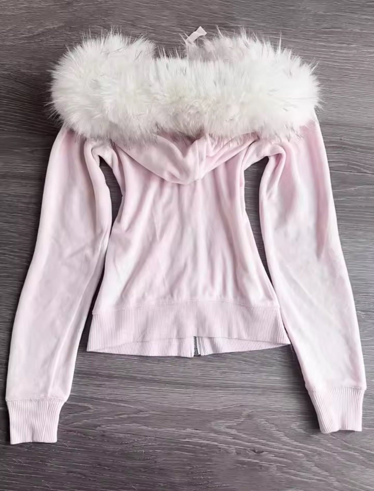 MST Bond Fur Zipper Hoodie Pink