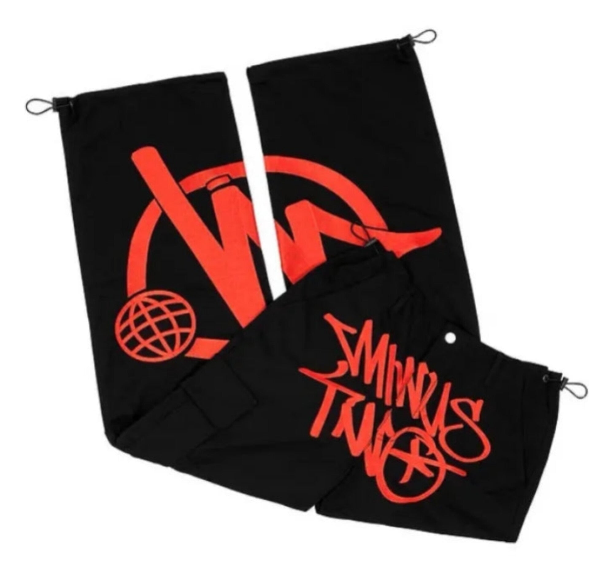 Minus two cargo pants red black - Mystyletoday