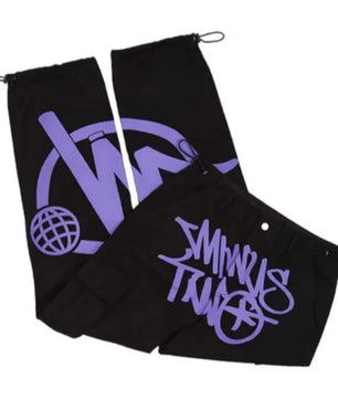 Minus two cargo pants Purple black - Mystyletoday